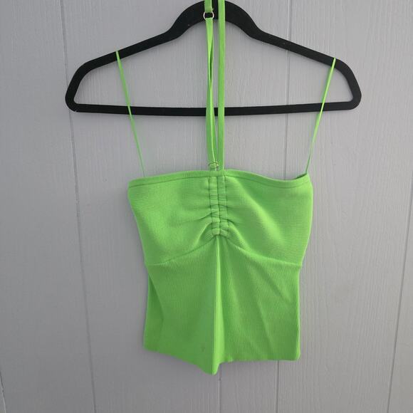 A.L.C. Neon Green Knit Tank Top size M – Designer, Y2K, NWT with Flaw - Picture 1 of 10